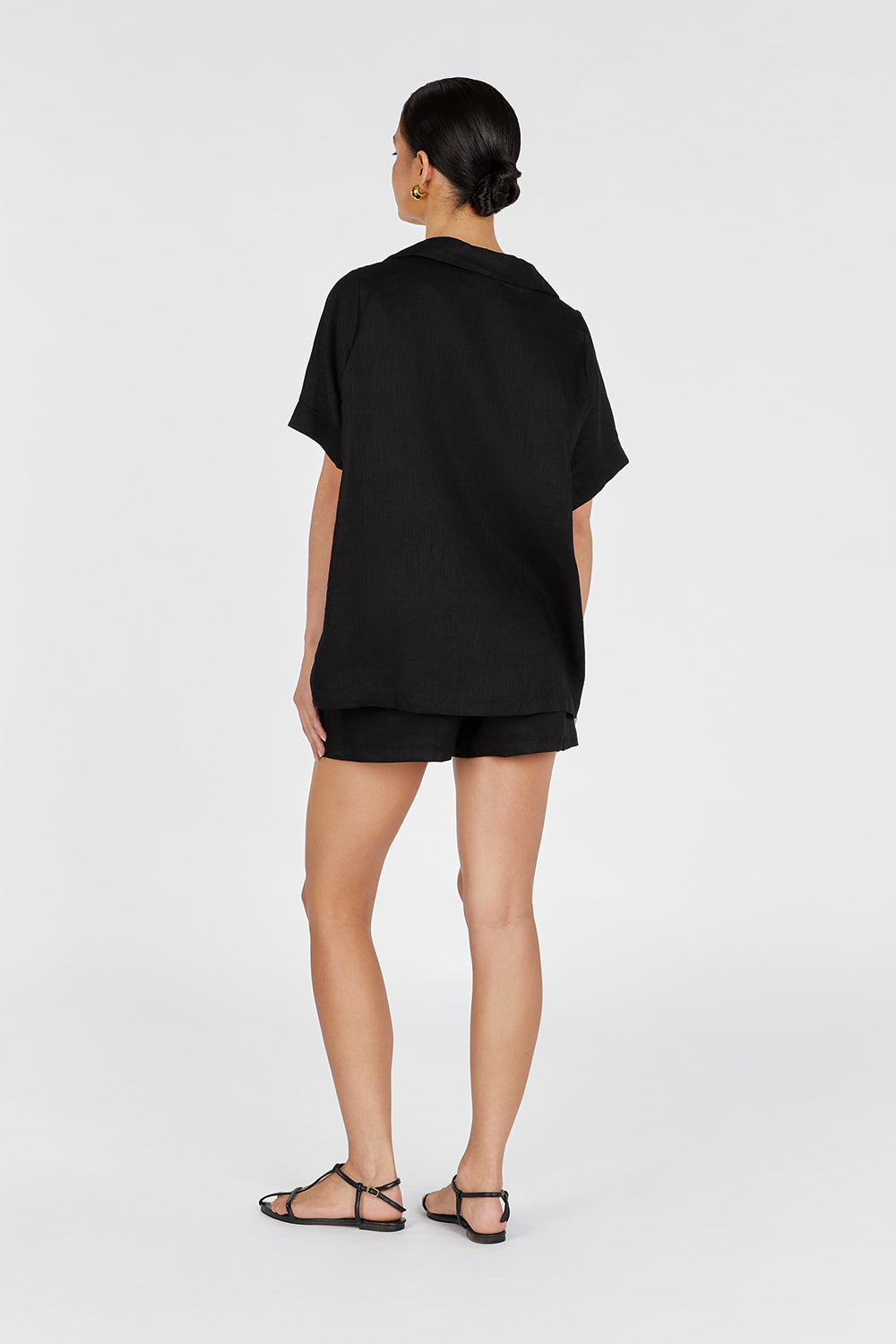 CAMPBELL BLACK LINEN SHIRT