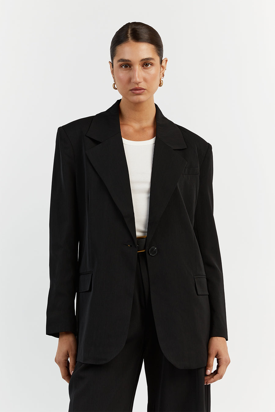 ZANDER OVERSIZED BLACK BLAZER