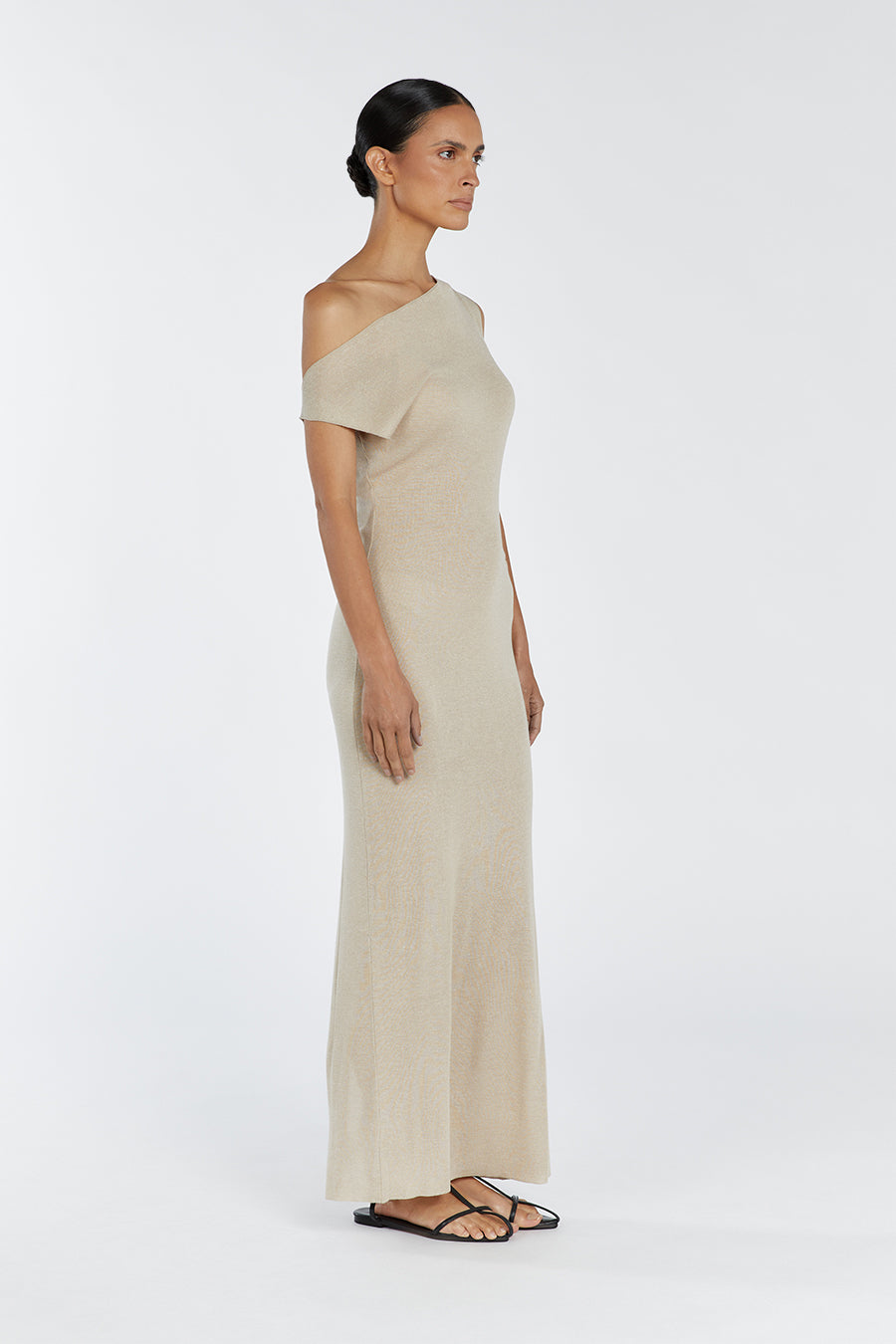 JUNIE NATURAL KNIT MIDI DRESS