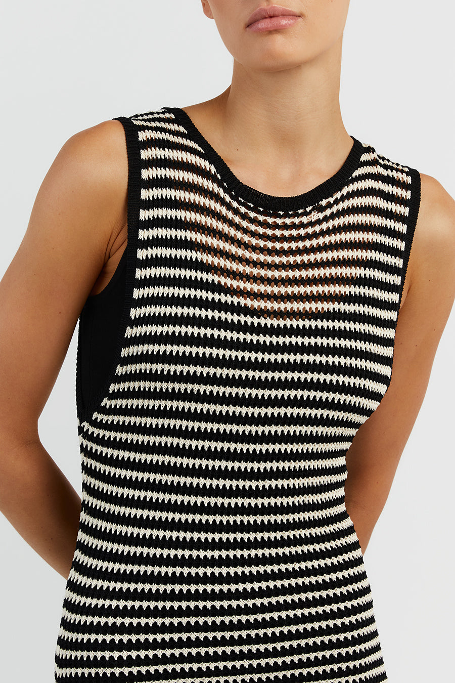 NATE BLACK SLEEVELESS MAXI DRESS