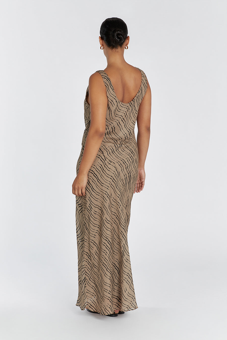 CLAIR CHOC COWL NECK MAXI DRESS