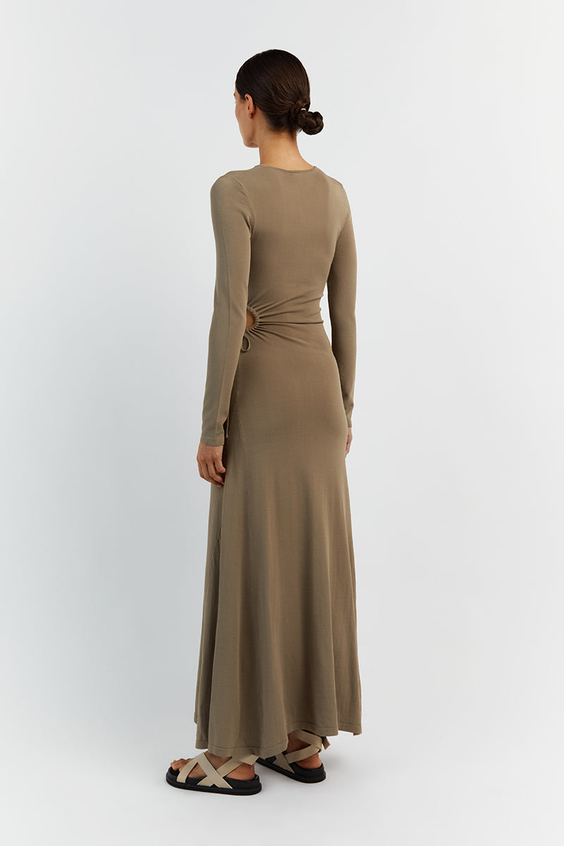 GRACE MOSS CREW CUT OUT MIDI