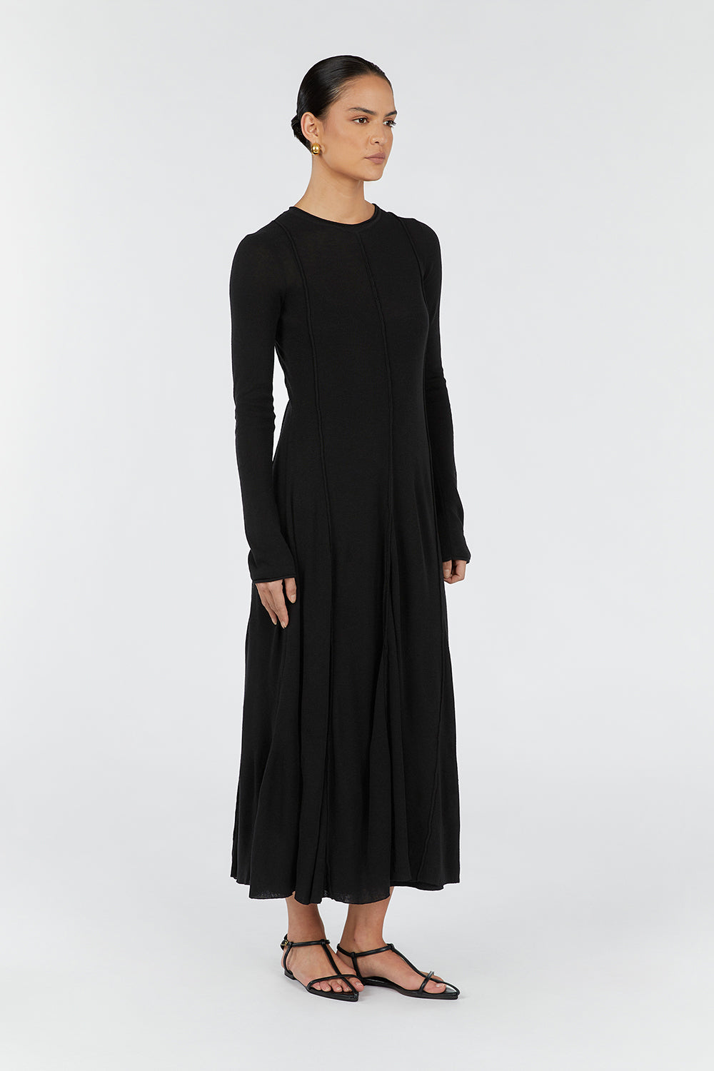 PARKER BLACK LONG SLEEVE DRESS
