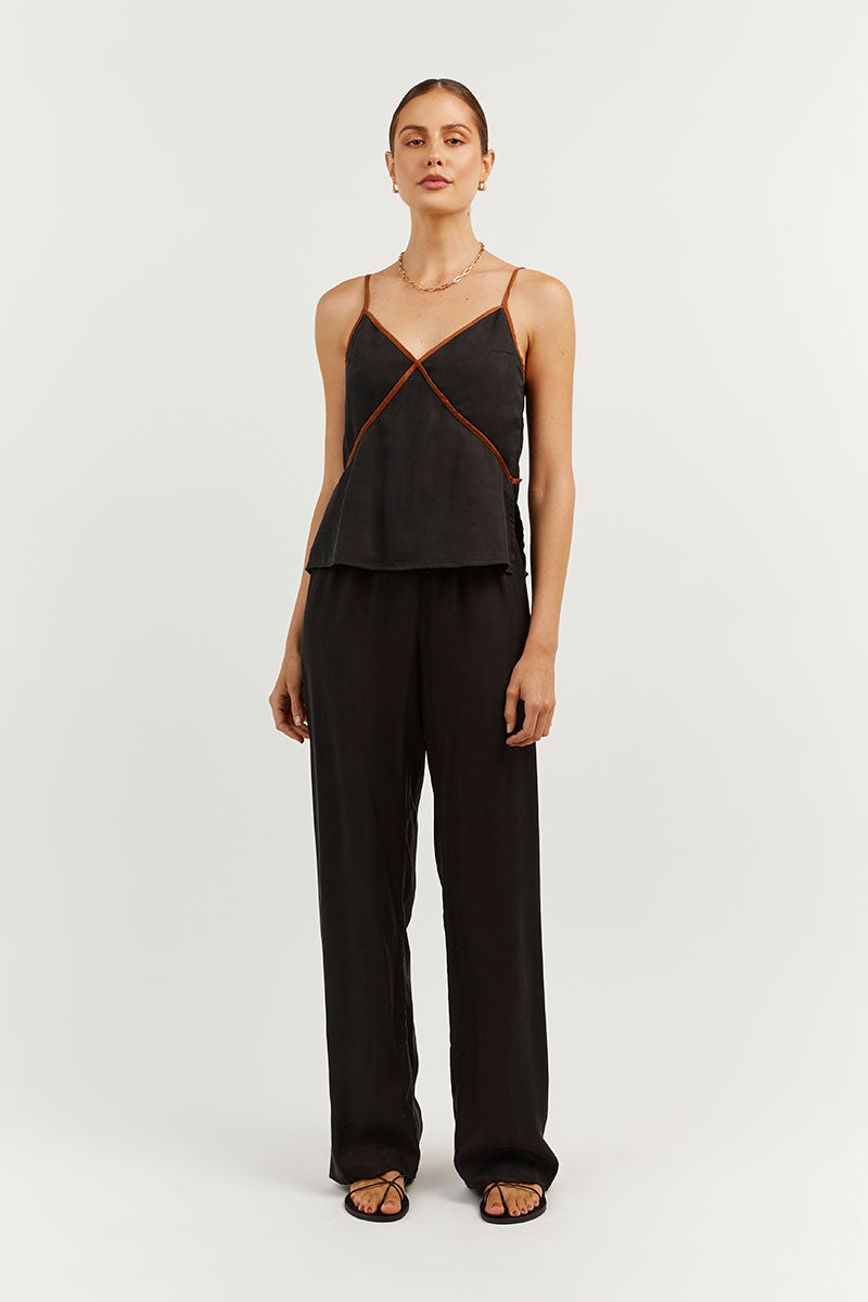 MARCO BLACK RELAXED PANT