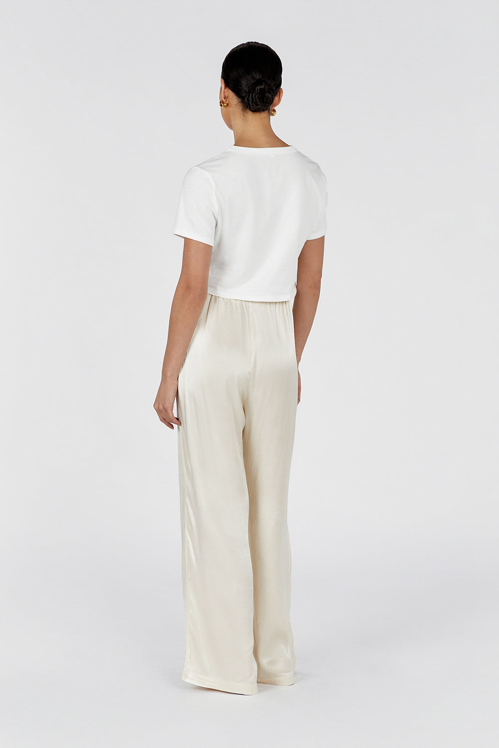 MYA CREAM SATIN PANT