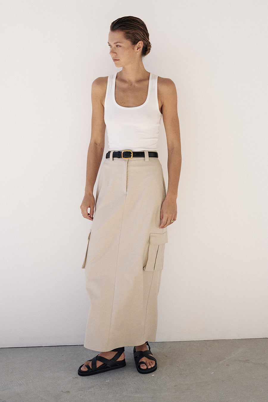 HARLEY STONE CARGO MIDI SKIRT