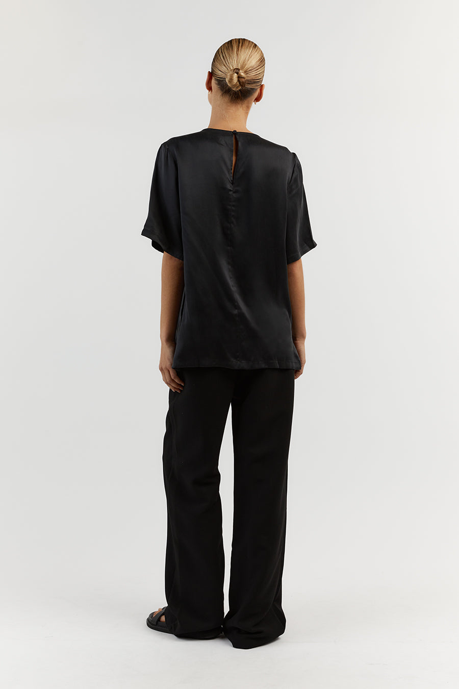 LAYLA  BLACK SILK TEE