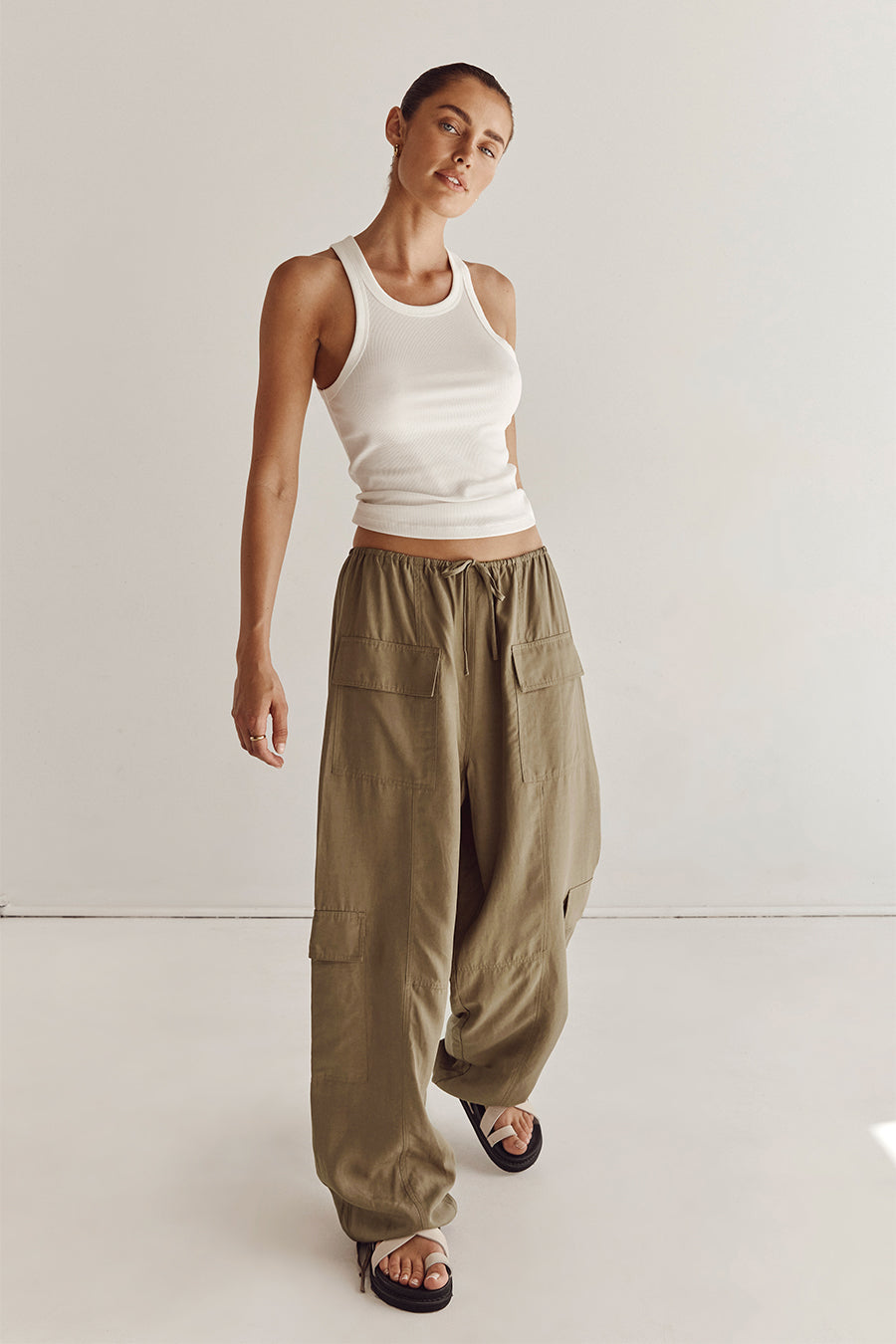 HEIDI FERN TENCEL BLEND CARGO PANT