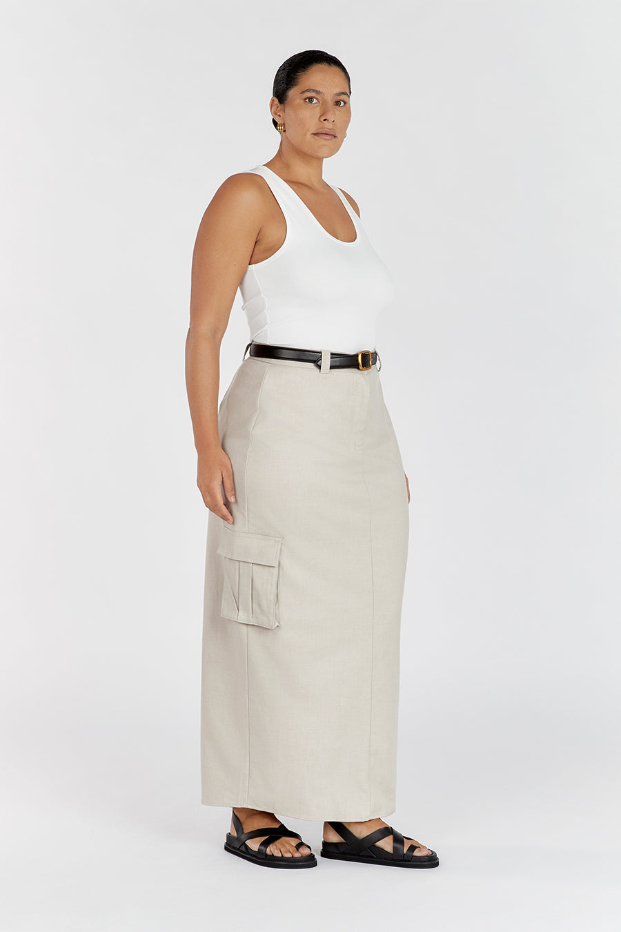 HARLEY STONE CARGO MIDI SKIRT