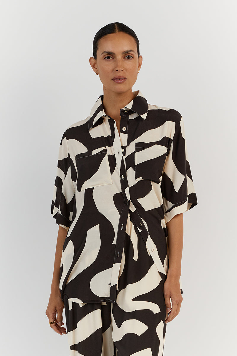 NINA CREAM VACATION SHIRT