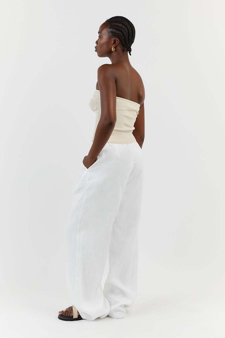 ANIKA TWISTED CREAM KNIT TOP