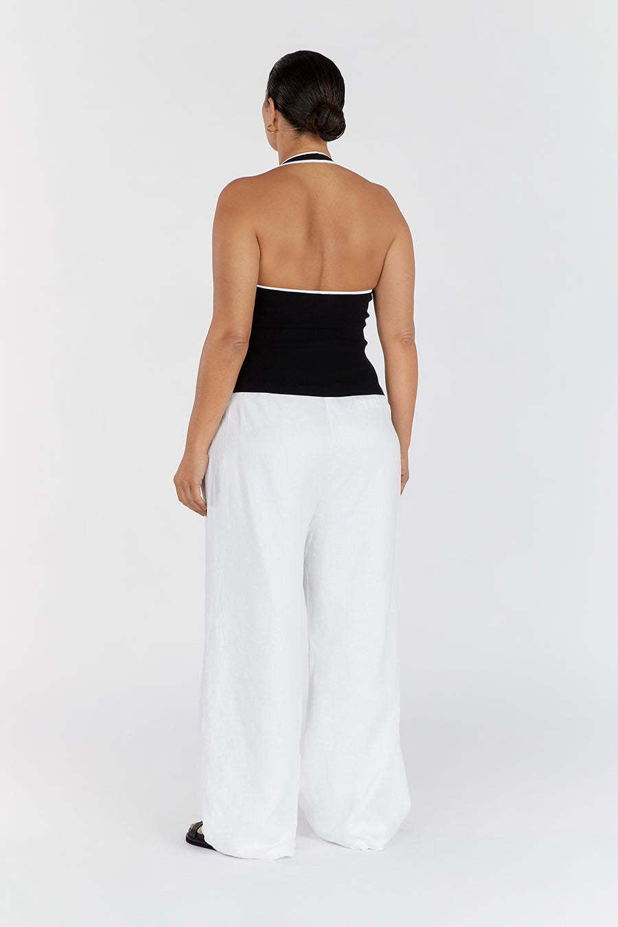 KARLIE BLACK BIND HALTER TOP