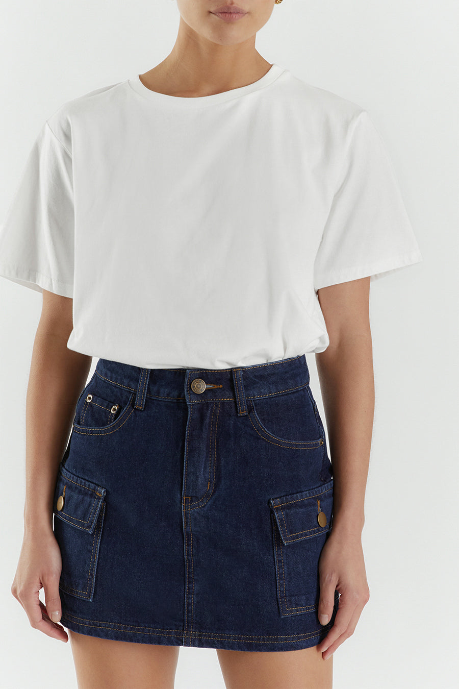 FELIX INDIGO DENIM CARGO SKORT