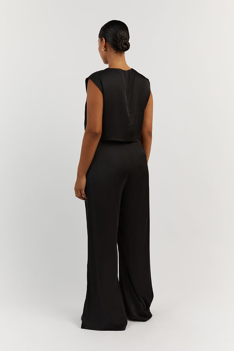 RUE BLACK CROPPED TOP