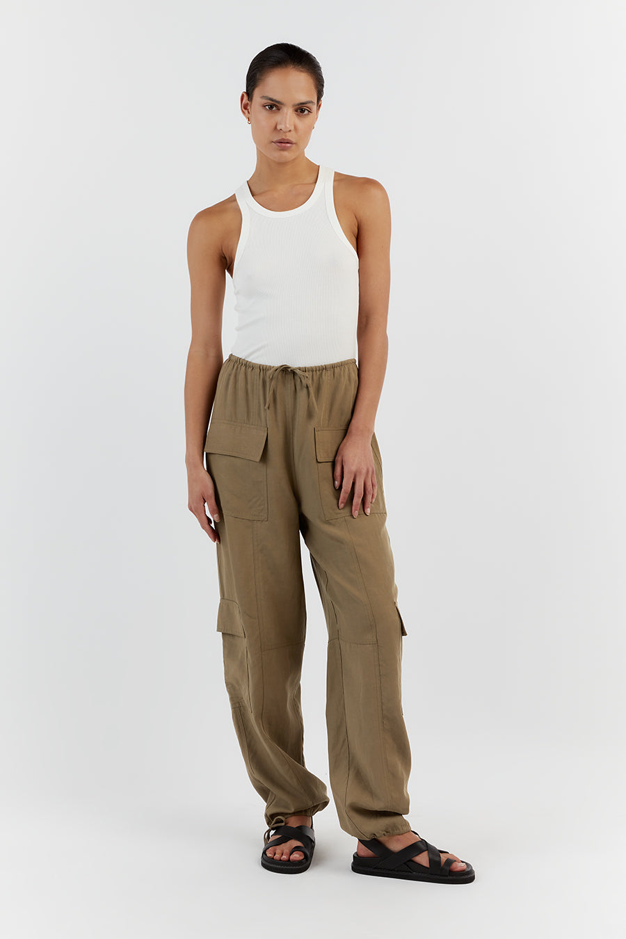 HEIDI FERN TENCEL BLEND CARGO PANT