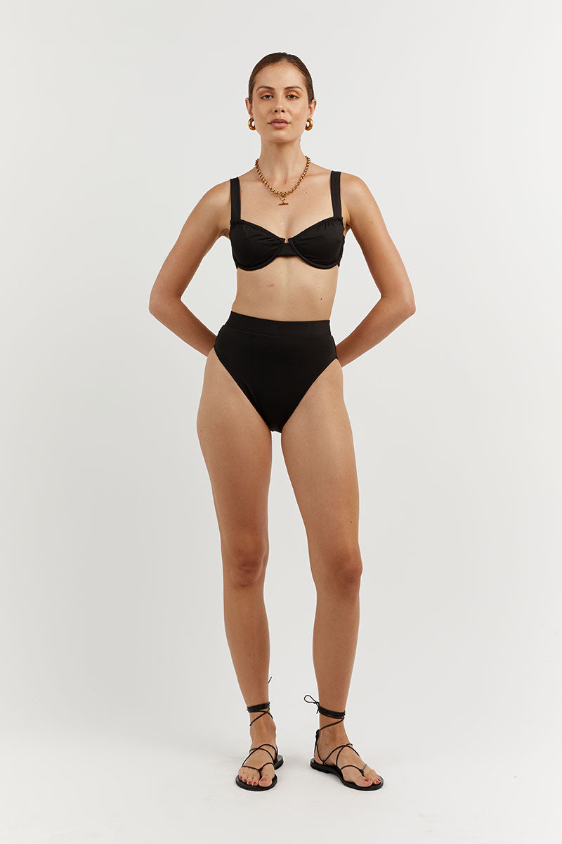 AMAYA BLACK SWIM BRALETTE TOP
