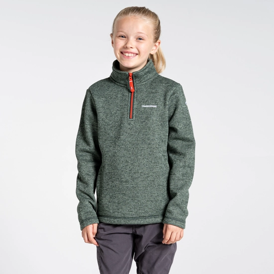 Kids' Shiloh Half Zip Fleece | Spruce Green Marl