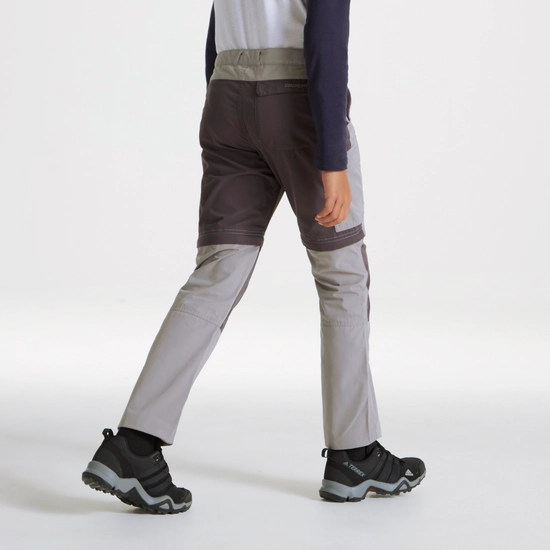 Kid's Kiwi Cargo Convertible Trousers | Cement