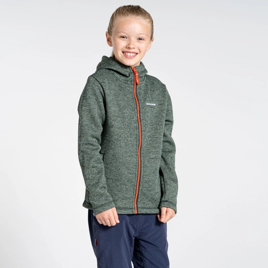 Kids' Shiloh Hooded Fleece Jacket | Spruce Green Marl