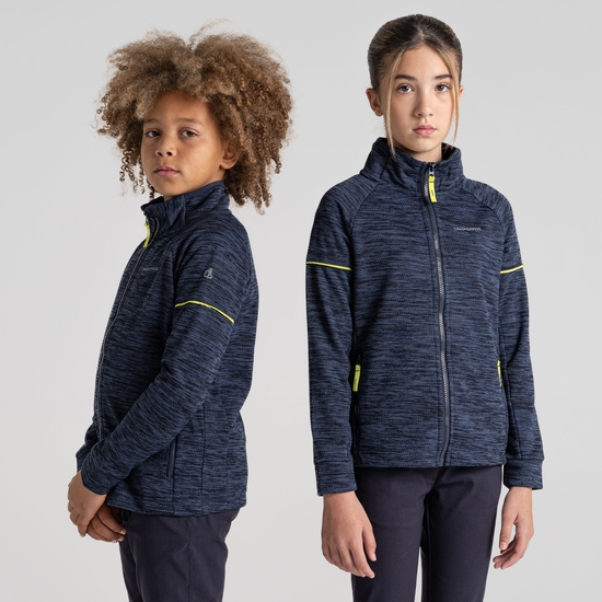 Kid's Nico Full Zip Fleece | Blue Navy