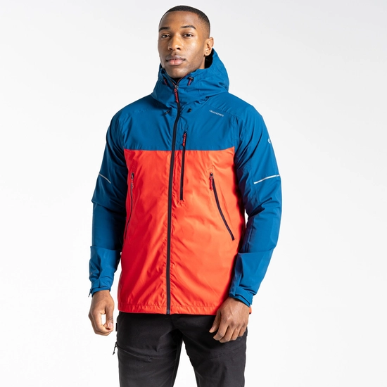 Men's Waterproof Dynamic Jacket | Poseidon Blue / Lava Red