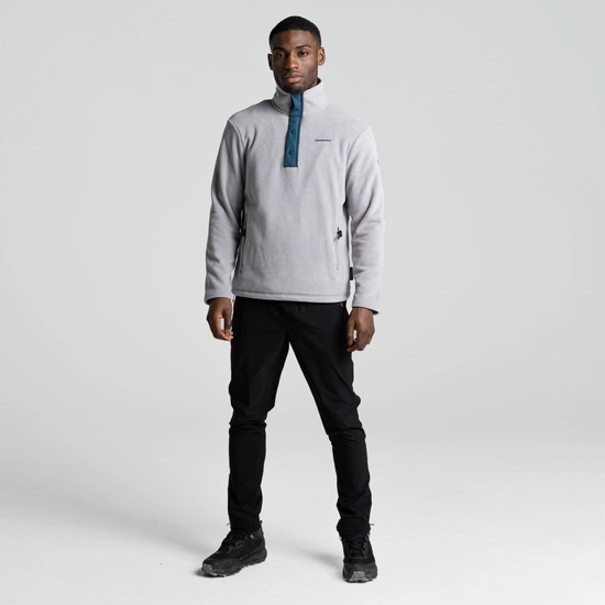 Men's Polartec Argo Half Zip Fleece | Soft Grey Marl