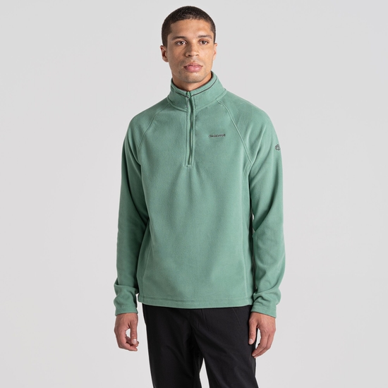 Men's Corey Half Zip Fleece | Sea Green