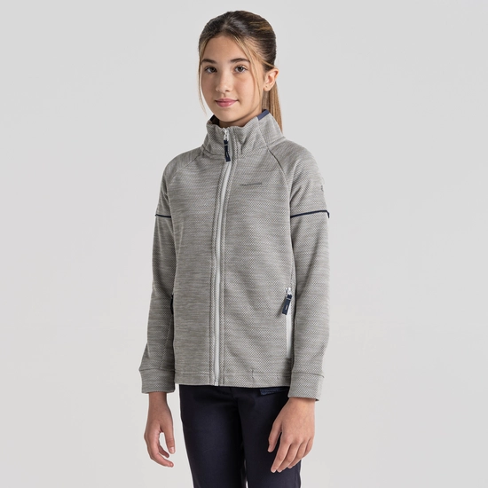 Kid's Nico Full Zip Fleece | Silver Cloud