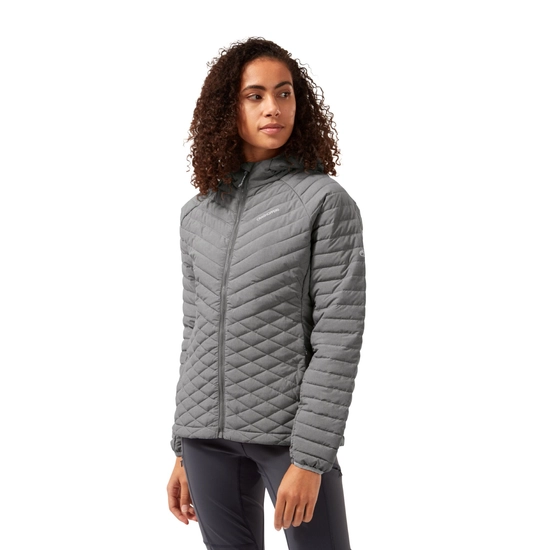 Women's Insulated ExpoLite Hooded Jacket | Soft Grey Marl
