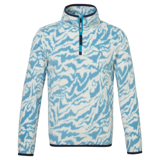 Kid's Kana Half Zip Fleece | Scuba Blue Print