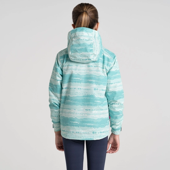 Kid's Rowan Waterproof Jacket | Ocean Green Print