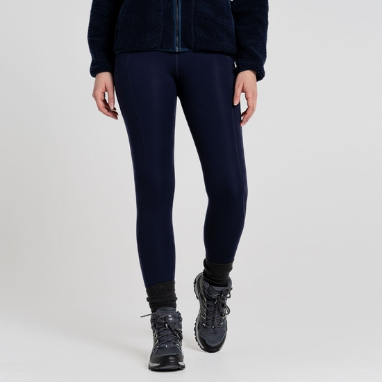 Women's Compression Thermal Leggings | Blue Navy