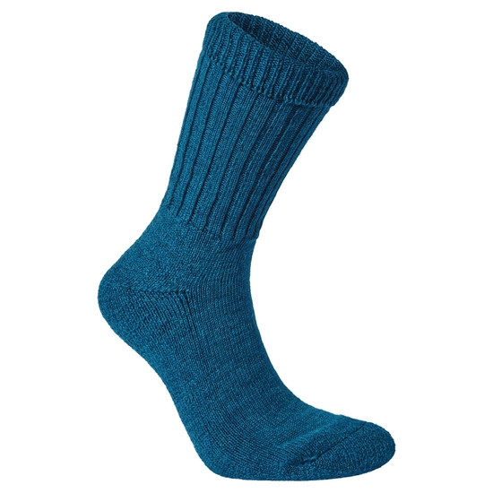 Women's Heat Regulating Travel Sock | Poseidon Blue Marl