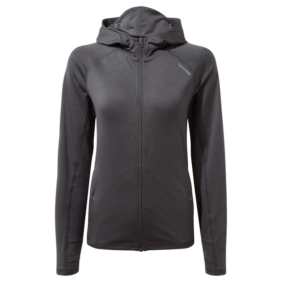 Women's HeiQ Viroblock Hooded Jacket | Charcoal Marl