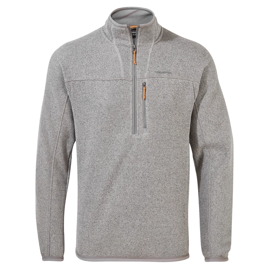 Men's Torney Half Zip Fleece | Soft Grey Marl