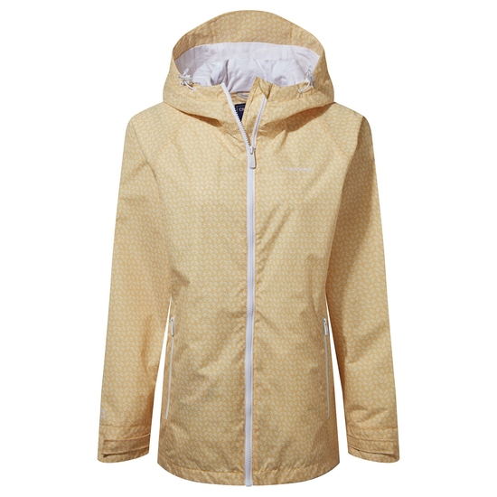 Women's Waterproof Laurel Jacket | Flax Yellow Print