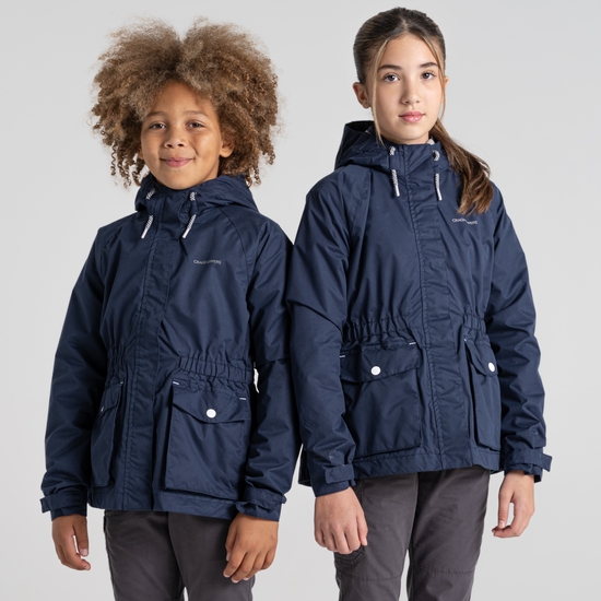 Kid's Brittany Waterproof Jacket | Blue Navy