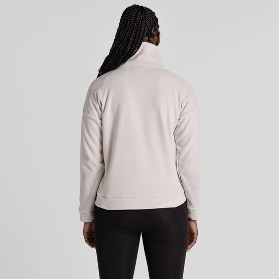 Women's Polartec Caprice Half Zip Fleece | Ecru