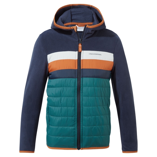 Kid's Brady Hybrid Jacket | Blue Navy / Sacramento Green
