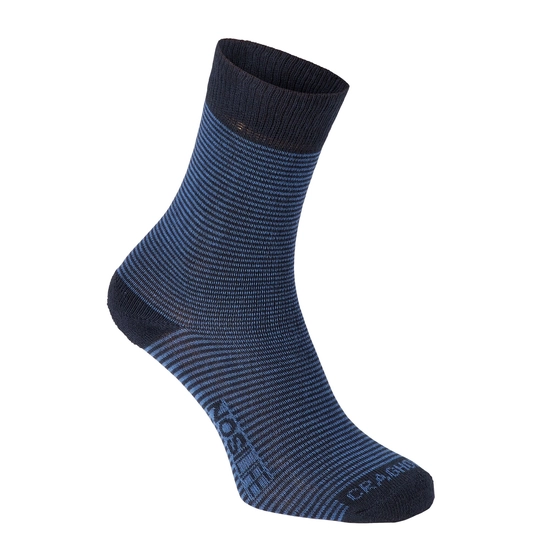 Women's Nosilife Travel Twin Pack Socks | Dark Navy / Soft Denim