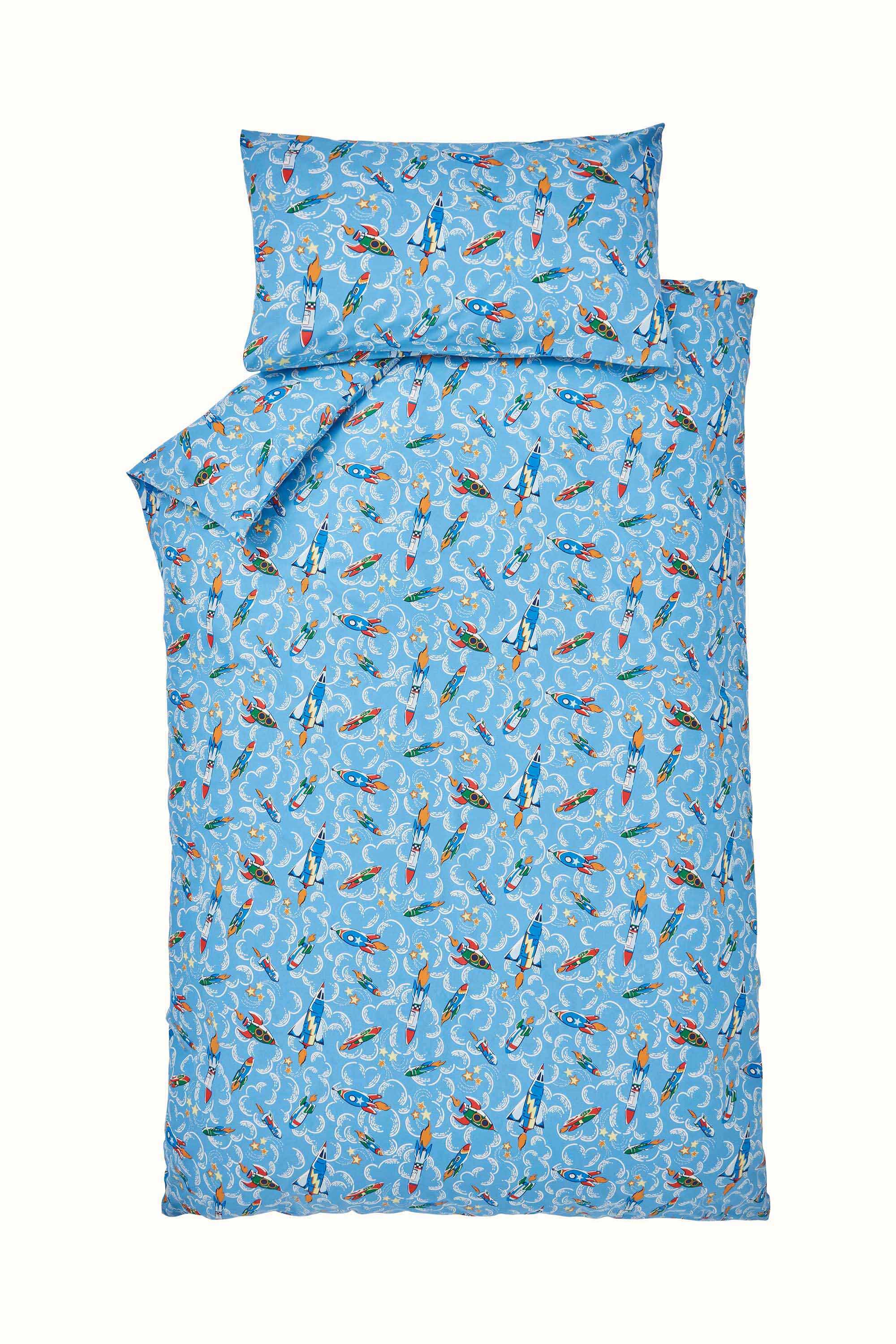 Rockets Blue Kids Bedding Set
