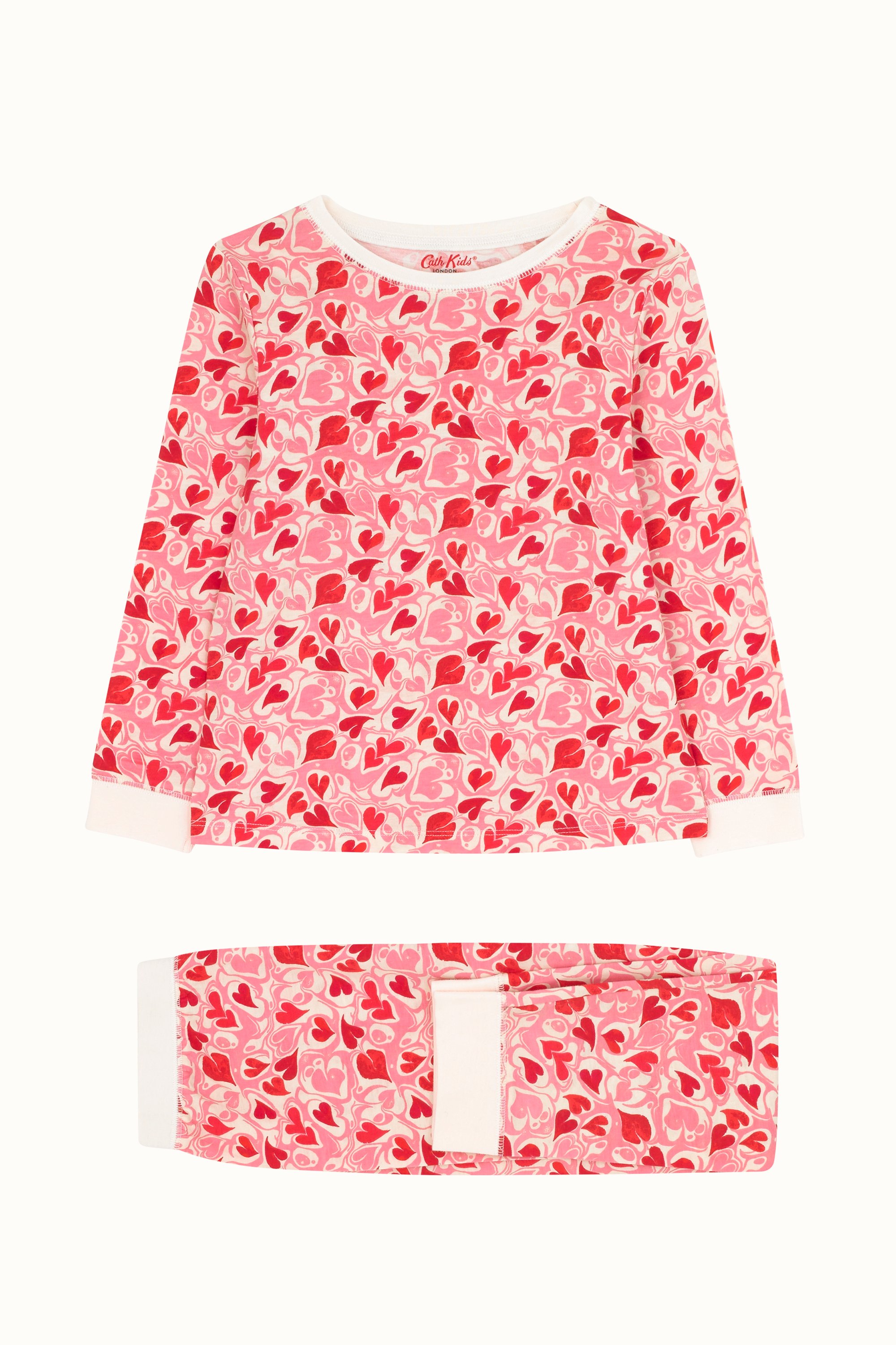 Marble Hearts Ditsy Long Sleeve Jersey PJs (1-12 Years)