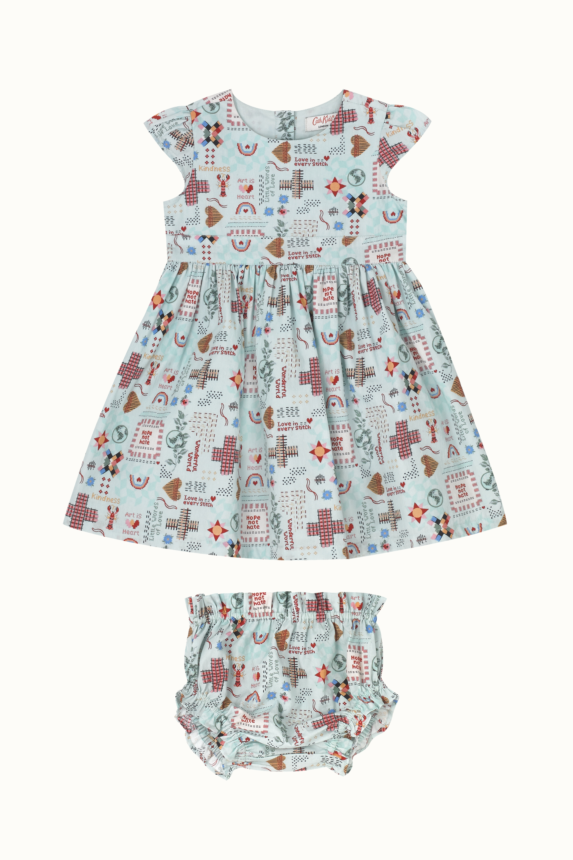 Patchwork Ditsy Baby Tie Back Dress (0-24 Months)