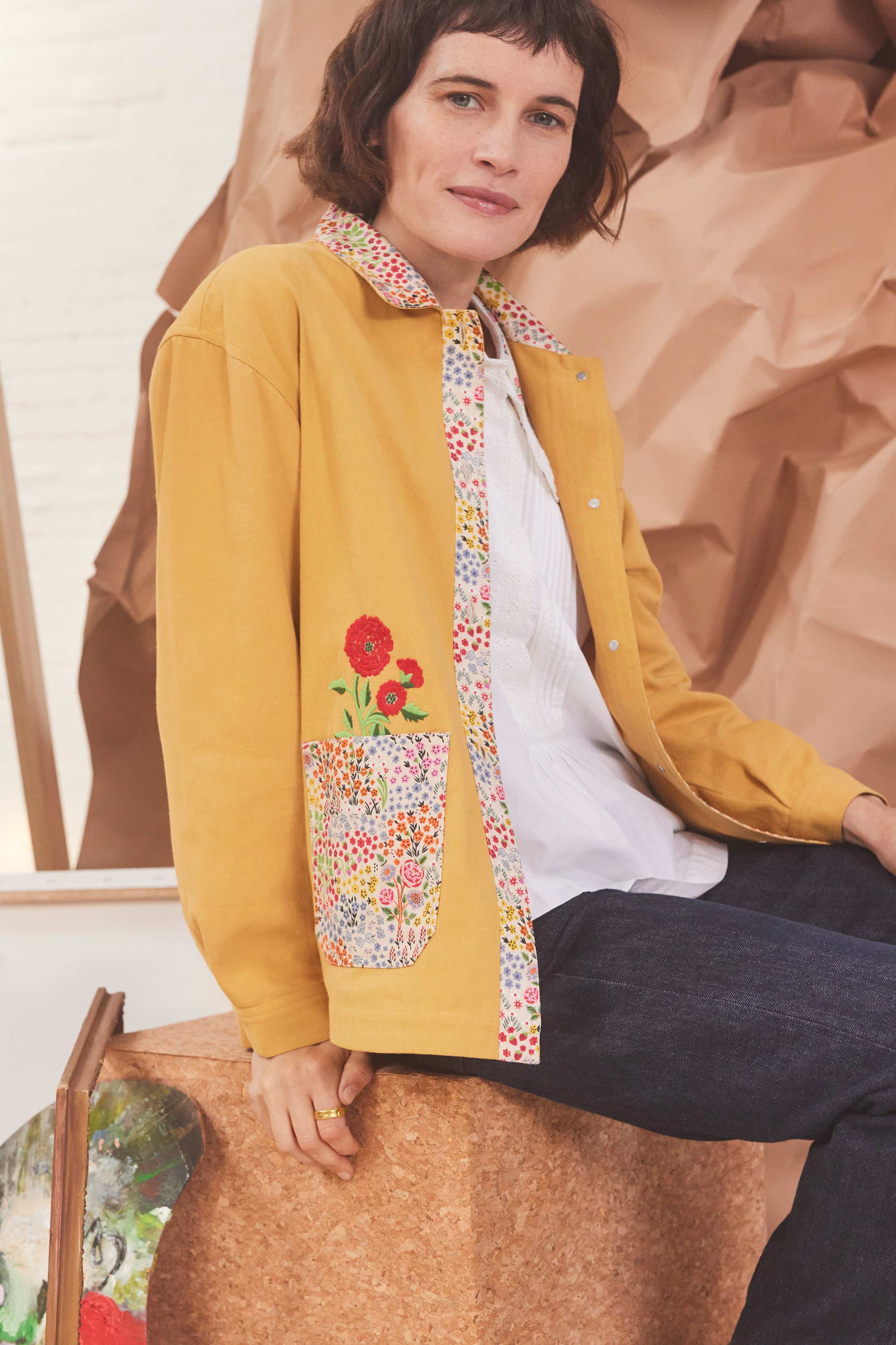 Curator Tools Keep Kind Embroidered Jacket