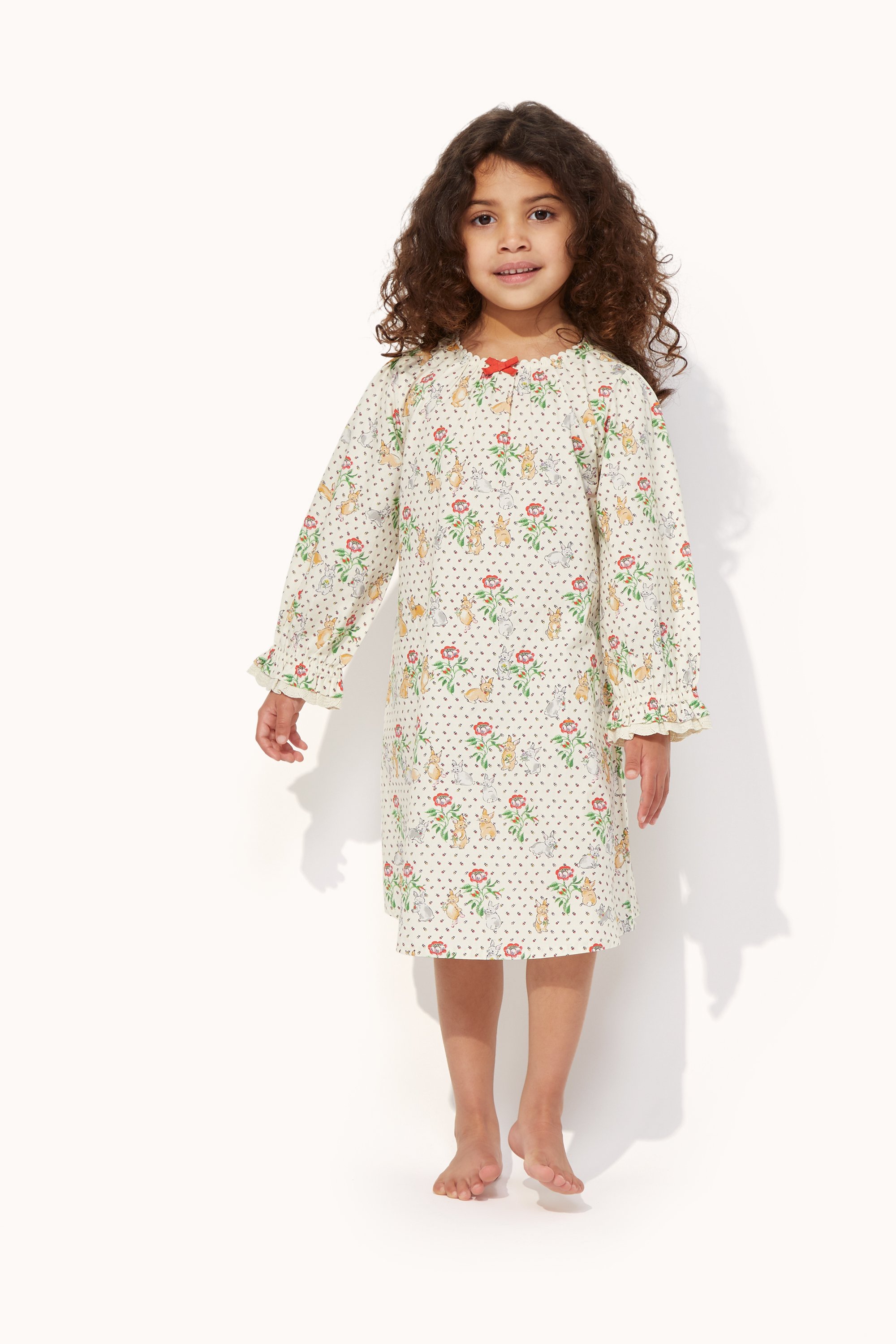 Bunnies Long Sleeve Woven Nightie (2-12 Years)