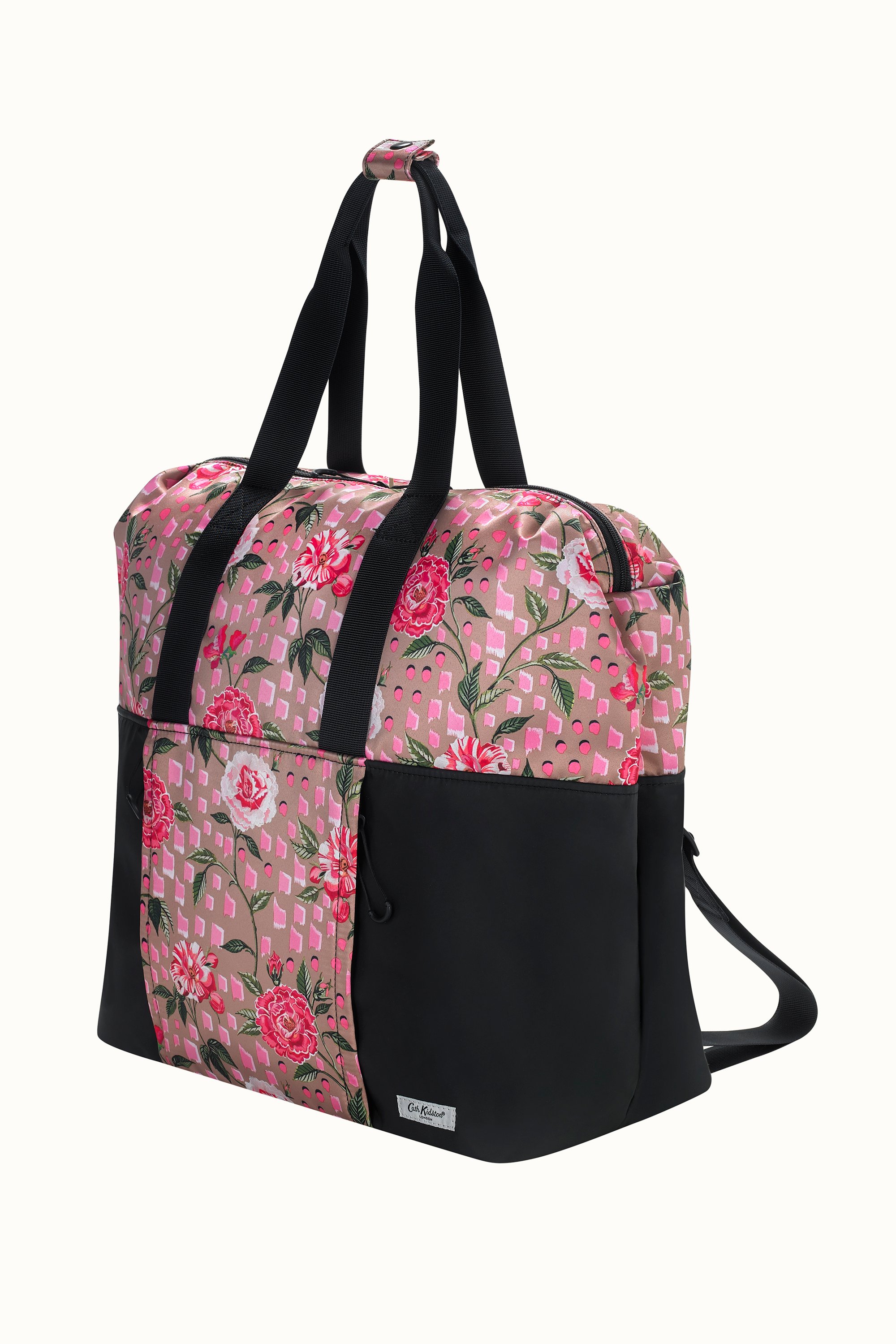 Tea Rose Recycled Satin Backpack Tote