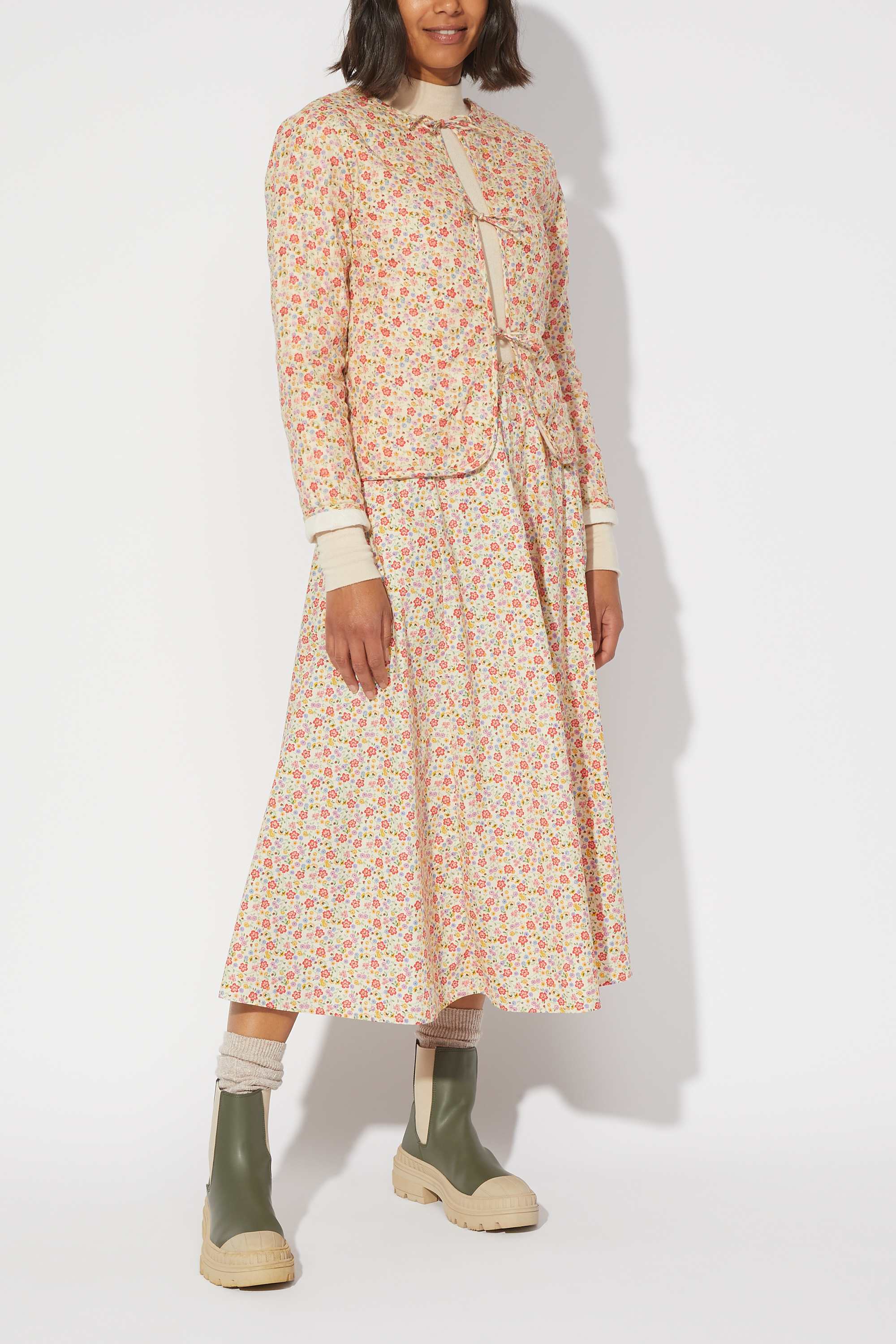 Pembridge Ditsy Printed Quilted Jacket