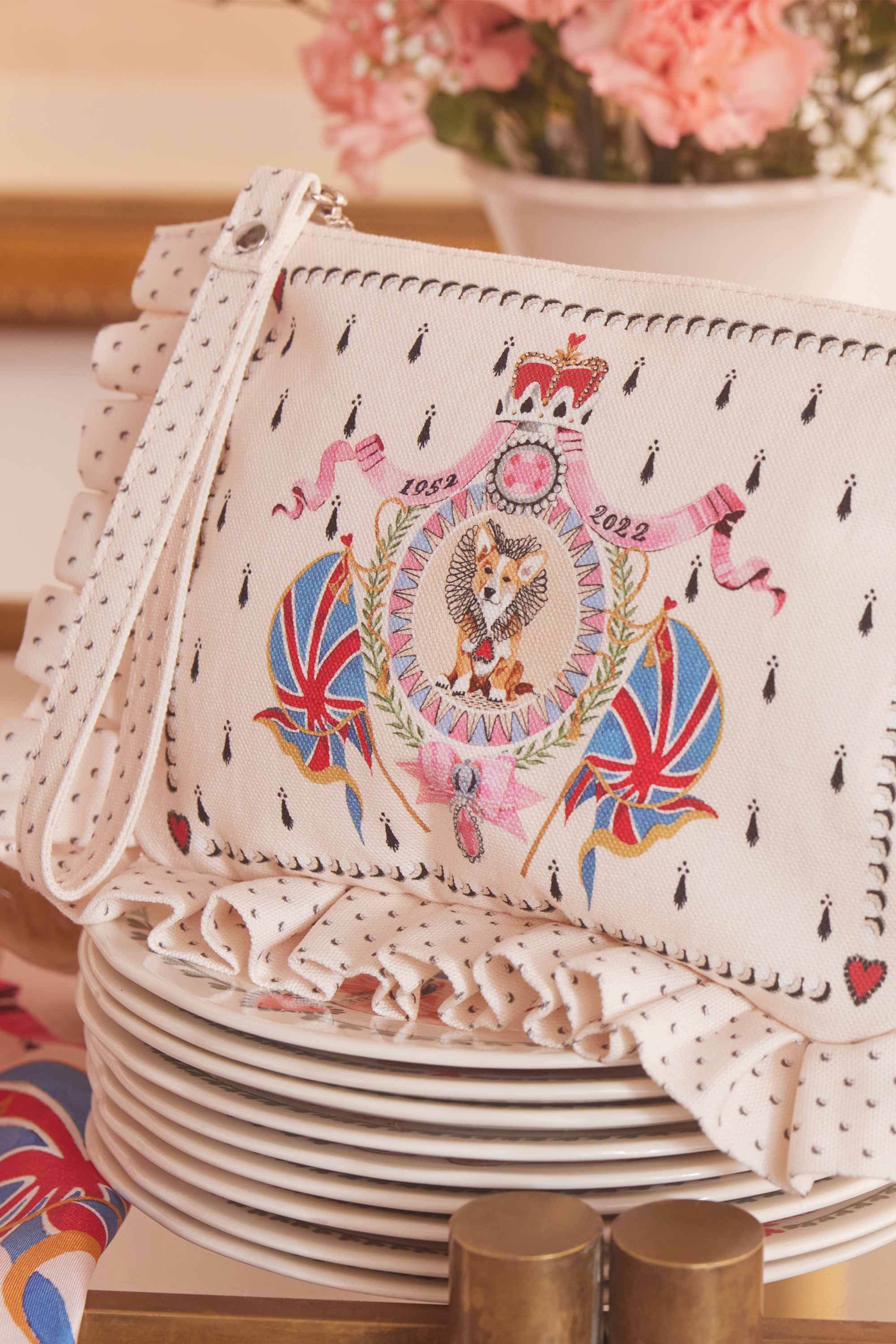 Jubilee Corgi Frill Wristlet Pouch