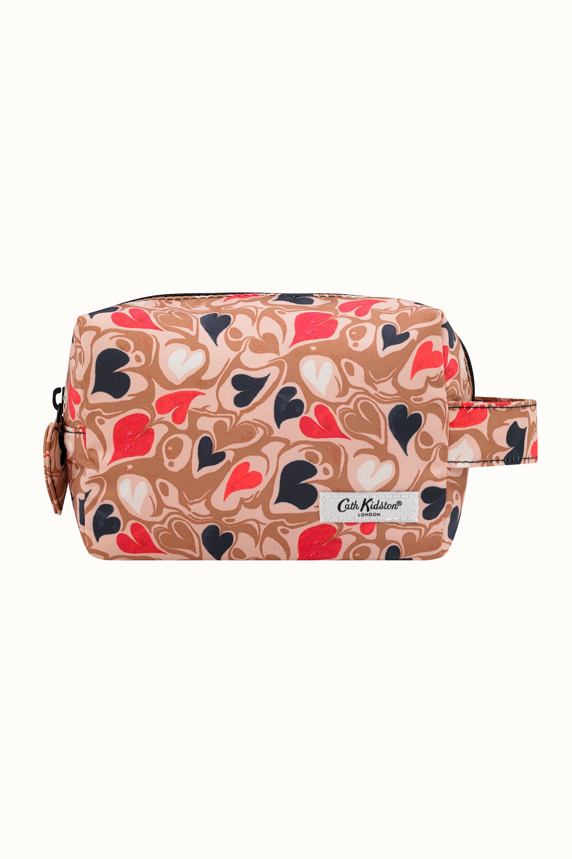 Marble Hearts Ditsy Recycled Rose Beauty Bag