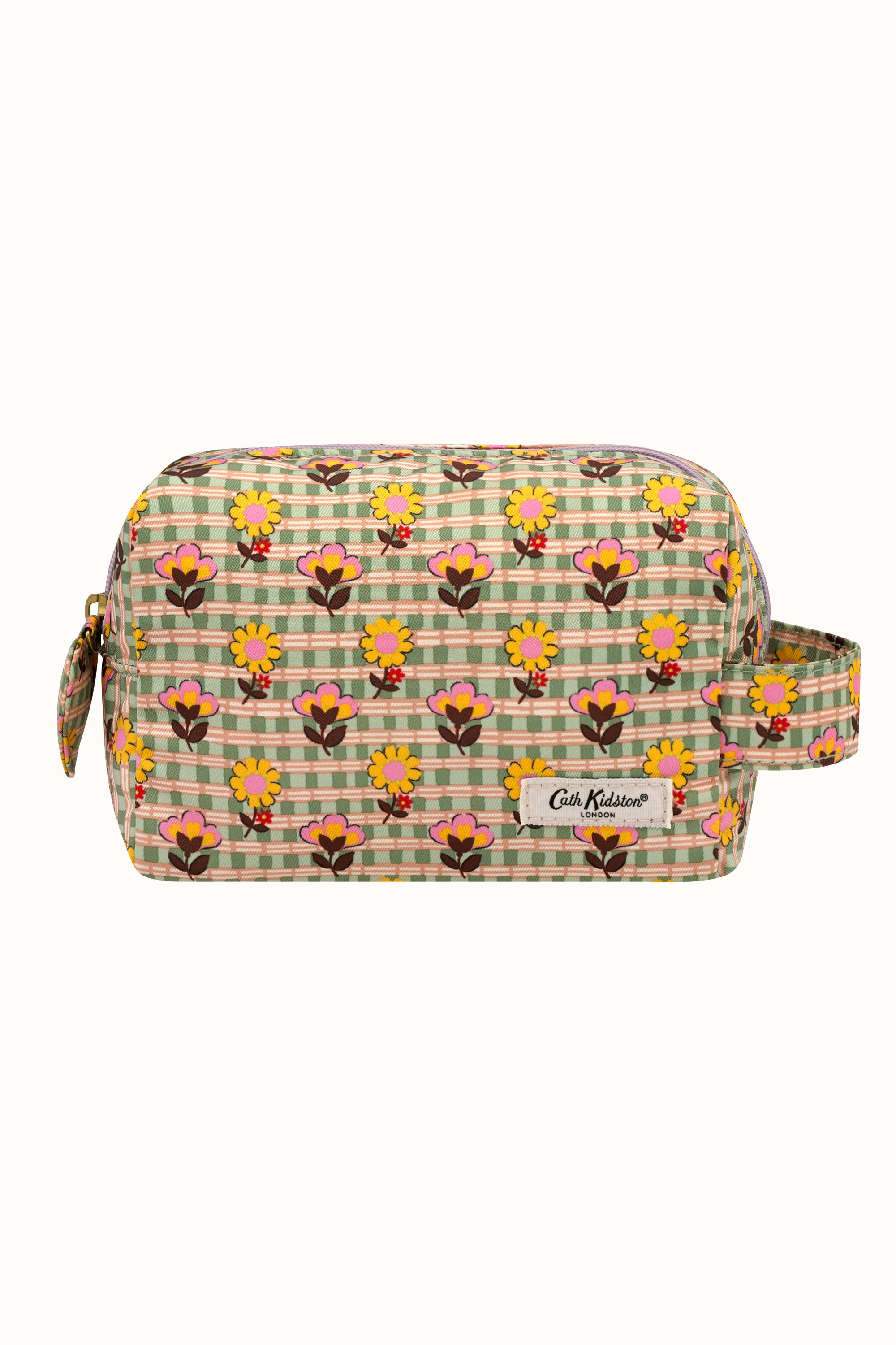 Check Ditsy Recycled Rose Beauty Bag